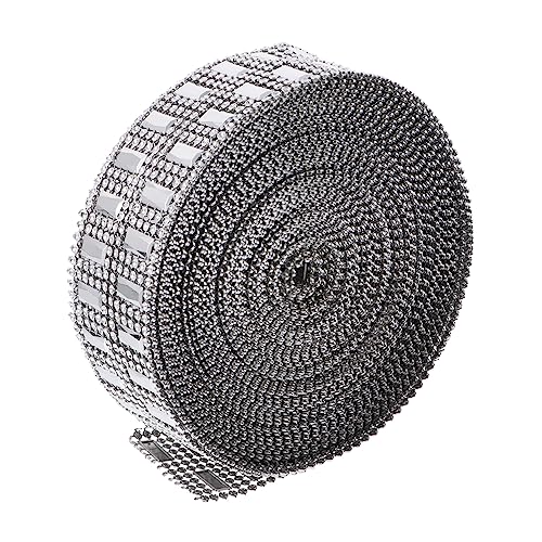 OFFIGAM 1 Rolle DIY zubehör goldenes Strassband trimmt funkeln für Kuchen Handwerksdekoration Band Bänder zum Basteln Plastik Silber OFFIGAM 1 Rolle DIY zubehör goldenes Strassband trimmt funkeln für Kuchen Handwerksdekoration Band Bänder zum Basteln Plastik Silber von OFFIGAM