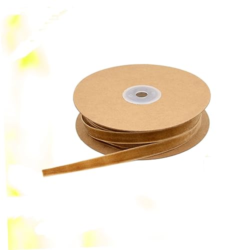 OFFIGAM 1 Rolle Flockband für DIY Deko Strapazierfähiges Geschenkband Kaffee für Kleidung Haarschmuck und Halskettenzubehör für Hochzeiten und Partys von OFFIGAM