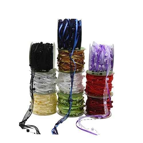 OFFIGAM 1 Rolle Hochzeitsfeier liefert Band Chiffon Party Bastelbandbündel Dekoration Verpackung Perlenbänder basteln Polyesterband mit Farbverlauf Hochzeitsgangläufer Abschlussband Blau von OFFIGAM