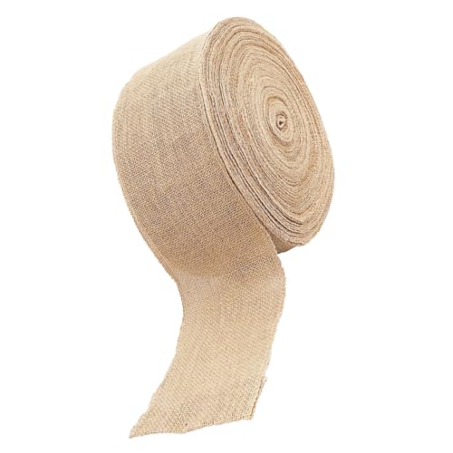 OFFIGAM 1 Rolle Jute Geschenkband Langlebig und Vielseitig für DIY Hochzeits und Festdekoration Rolle Vintage Natürliche für Tischdeko und Bastelprojekte von OFFIGAM