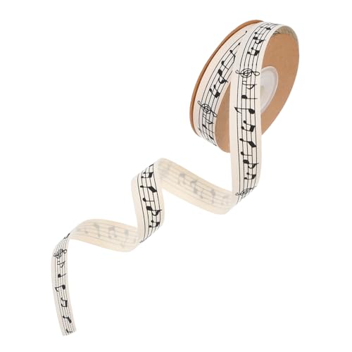 OFFIGAM 1 Rolle Musik Baumwollband Buntes Schleifenband für DIY Projekte Geschenkverpackungen und Blumenarrangements Hochwertiges Langlebiges Material für Kreative Bastelideen von OFFIGAM