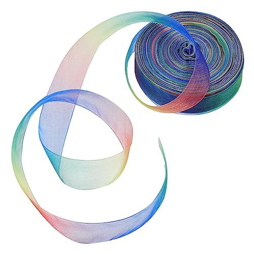 OFFIGAM 1 Rolle Organzaband Mit Farbverlauf Dekoband Dekoratives Gestreiftes Wickelband Farbig Für Pastell DIY Zubehör Heimwerkerbedarf Regenbogen Chiffonband Buntes Polyester OFFIGAM 1 Rolle Organzaband Mit Farbverlauf Dekoband Dekoratives Gestreiftes Wickelband Farbig Für Pastell DIY Zubehör Heimwerkerbedarf Regenbogen Chiffonband Buntes Polyester von OFFIGAM