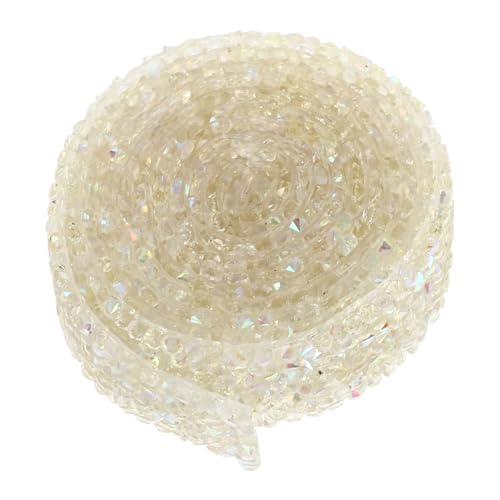 OFFIGAM 1 Rolle Selbstklebendes Strassband Harz Transparent Weiß DIY Bastelmaterial für Schmuck Hochzeitsdekoration und Kreative Projekte Einfach Zuschneidbar Funkelndes für Besondere von OFFIGAM