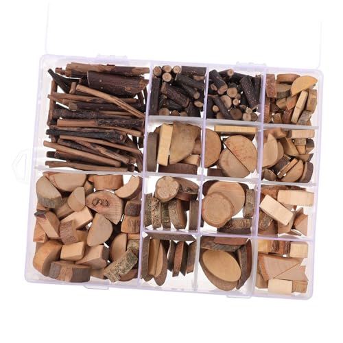 OFFIGAM 1 Satz DIY Holzscheiben Bastelset für Naturmaterialien zum Kreativen Gestalten Teiliges Set mit Dicken Holzscheiben und Ästen für Unvergessliche Bastelprojekte Fördert Kreativität von OFFIGAM