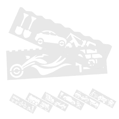 OFFIGAM 1 Satz Diy Auto Schablonen Designs für Holzmalerei Kreative Fahrzeugmuster für Bastelprojekte Fördert Fantasie und Koordination für Familienaktivitäten und Kunstprojekte von OFFIGAM