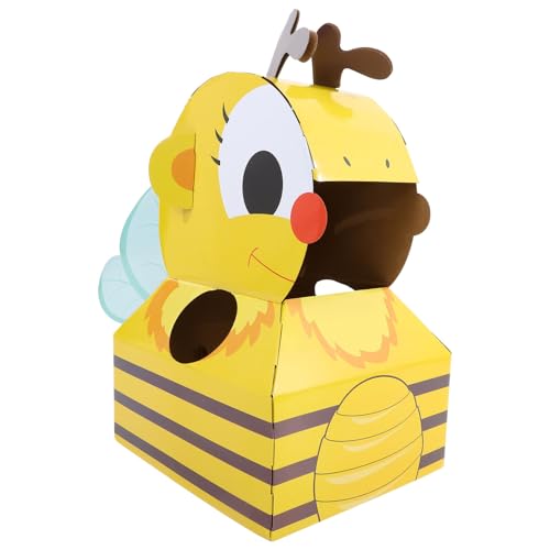OFFIGAM 1 Satz Flugzeugspielzeug Aus Pappschachtel Roboter Zappeln Bausätze Junge Kind Schwimmbad Klein Tierkostüm Aus Pappe Tragbares Tierspielzeug Aus Pappe Papier Yellow von OFFIGAM
