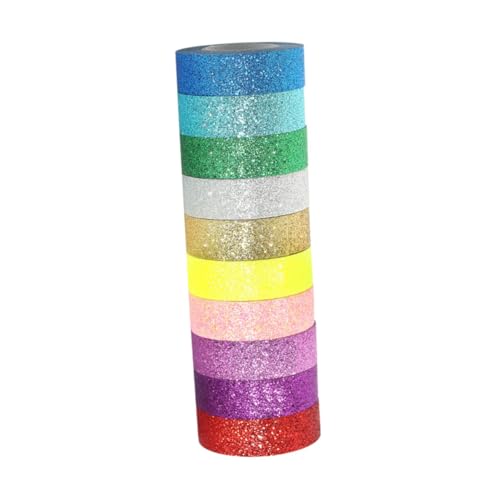OFFIGAM 1 Satz Glitzerband breites Klebeband Kunst Dekorateure Handwerk Verzerrungen Neon papierklebeband selber machen dekoratives klebeband selber machen Flüsterpapier von OFFIGAM