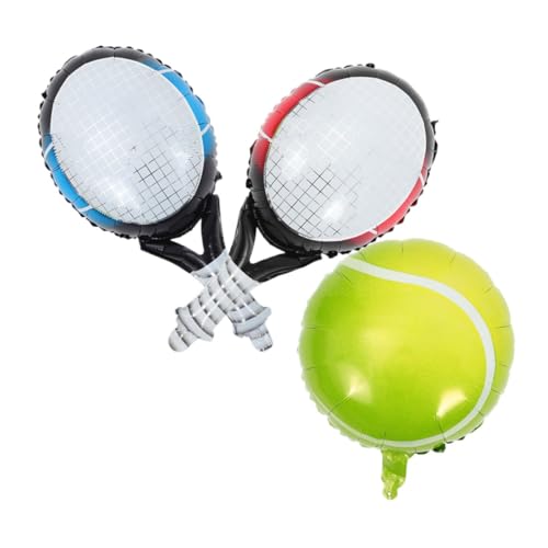 OFFIGAM 1 Satz Tennis Ballons und Schläger Set Teiliges Set für Tennis Mottopartys Aufblasbare Dekorationen für Geburtstagsfeiern und Hochzeiten Langlebige und Benutzerfreundliche von OFFIGAM