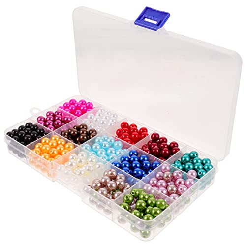 OFFIGAM 1 Schachtel Runde Abs Perlen Bunte Spacer Perlen für DIY Schmuck für Armbänder und Kreative Bastelprojekte Hautfreundlich und Verarbeitet von OFFIGAM