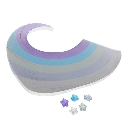 OFFIGAM 1 Set Glitzer-origami-papier Zum Selberbasteln, Faltpapierstreifen Mit Sternenmotiv, Tragbare Origami-streifen Für Unterwegs Und Zu Hause von OFFIGAM