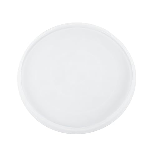 OFFIGAM 1 Stück Runde Spiegelplattenform klein Tablett Teller Gericht runden epoxidharz Runde Schalenform Silikonschmuckform für Harz silikon DIY form Kieselgel Weiß von OFFIGAM