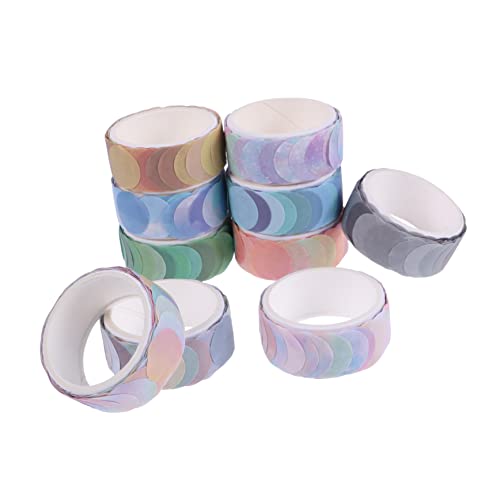 OFFIGAM 10 Rollen Dekorative Aufkleber für die Tasche Journaling Streifen Pastell Sammelalbum Schrott Abdecken von dekorativen Bändern Washi -Bänder Washi -Klebeband Papier von OFFIGAM