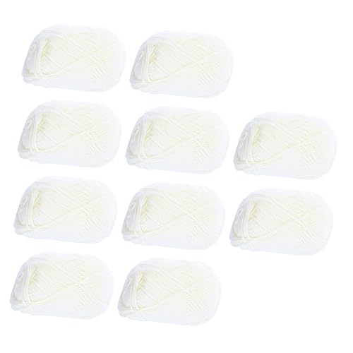 OFFIGAM 10 Rollen Milch Baumwollgarn für Diy Handarbeiten Flexibles Strick und Häkelgarn für Pullover Schals und Projekte OFFIGAM 10 Rollen Milch Baumwollgarn für Diy Handarbeiten Flexibles Strick und Häkelgarn für Pullover Schals und Projekte von OFFIGAM
