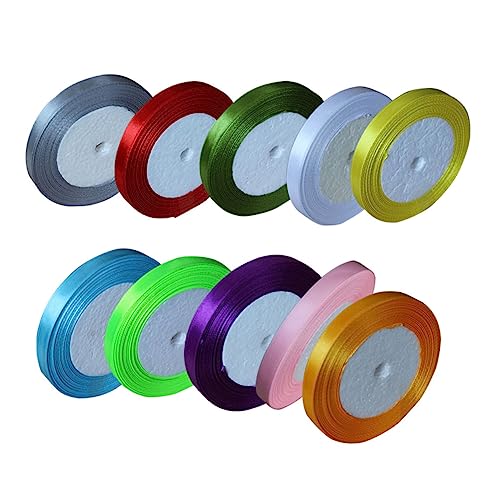 OFFIGAM 10 Rollen Verpackung Band Grünes Seidenband Spitzenbänder Zur Dekoration Hochzeitsband Verdrahtet Band Zum Verpacken Weiß Bänder Für Handwerk Wickelband OFFIGAM 10 Rollen Verpackung Band Grünes Seidenband Spitzenbänder Zur Dekoration Hochzeitsband Verdrahtet Band Zum Verpacken Weiß Bänder Für Handwerk Wickelband von OFFIGAM