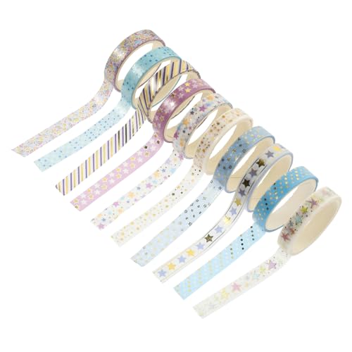 OFFIGAM 10 Rollen Washi-tape Wickelband Musterband Farbig Dekorativ Scrapbooking Ästhetisch Sammelalbum Liefert Maskierung Washi-klebeband Diy Washi Tapes Notebook -band Papier Rosa von OFFIGAM