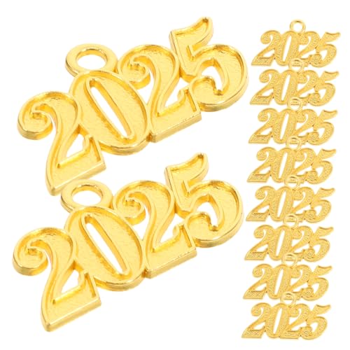 OFFIGAM 10 Stück 2025 Abschluss-quastenanhänger Kinderdekoration Hutdekoration Mit Quaste Tischzubehör Abschlusskleid Und Mütze Kleiner Tischkalender Dekorationsmöbel Metall Golden OFFIGAM 10 Stück 2025 Abschluss-quastenanhänger Kinderdekoration Hutdekoration Mit Quaste Tischzubehör Abschlusskleid Und Mütze Kleiner Tischkalender Dekorationsmöbel Metall Golden von OFFIGAM