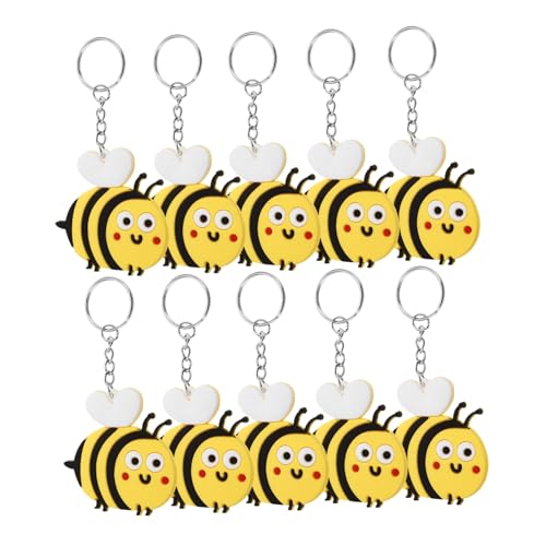 OFFIGAM 10 Stück Bienen Schlüsselanhänger Cartoon Bienen Schlüsselring Neuheit Schlüsselanhänger Neuheit Schlüsselanhänger Hängender Schlüsselanhänger Kreativer OFFIGAM 10 Stück Bienen Schlüsselanhänger Cartoon Bienen Schlüsselring Neuheit Schlüsselanhänger Neuheit Schlüsselanhänger Hängender Schlüsselanhänger Kreativer von OFFIGAM