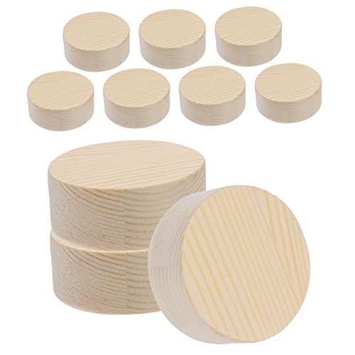 OFFIGAM 10 Stück DIY Holzscheiben zum Bemalen Runde Holzchips Kiefernholz Handgefertigte Basteldekorationen für Mädchen Durchmesser Dicke OFFIGAM 10 Stück DIY Holzscheiben zum Bemalen Runde Holzchips Kiefernholz Handgefertigte Basteldekorationen für Mädchen Durchmesser Dicke von OFFIGAM
