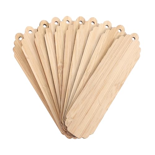 OFFIGAM 10 Stück DIY-Lesezeichenmaterialien filges bescherung weihnachten holzbohlen dekoration Kunst Lesezeichen Basteln von Lesezeichen DIY -Lesezeichen Lesezeichen aus Holz zum Basteln von OFFIGAM