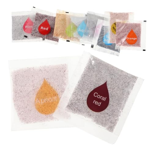 OFFIGAM 10 Stück DIY Tie Dye Pulver Kreative Farbige Stoffmalfarbe für Shirts Kleidung Bastelprojekte Langlebige Farbpigmente Gelb Orange Rosa Korallenrot Rot Lila Blau Grün Aprikose für von OFFIGAM
