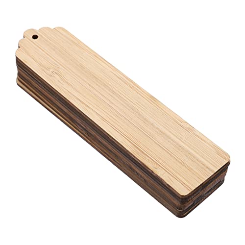 OFFIGAM 10 Stück DIY gravierte Lesezeichen klein unvollendet Stichworte Lesezeichen selber machen filges bescherung weihnachten Lesezeichen lesen kreative Lesezeichen aus Holz zum Basteln von OFFIGAM