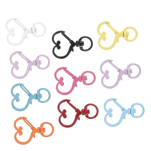 OFFIGAM 10 Stück Drehbare Schlüsselringe Metall Schlüsselanhänger für Handtaschen Geldbörsen und DIY Projekte Robuste und Farbenfrohe Schlüsselbuchsen für Kreativarbeiten und Zubehör von OFFIGAM