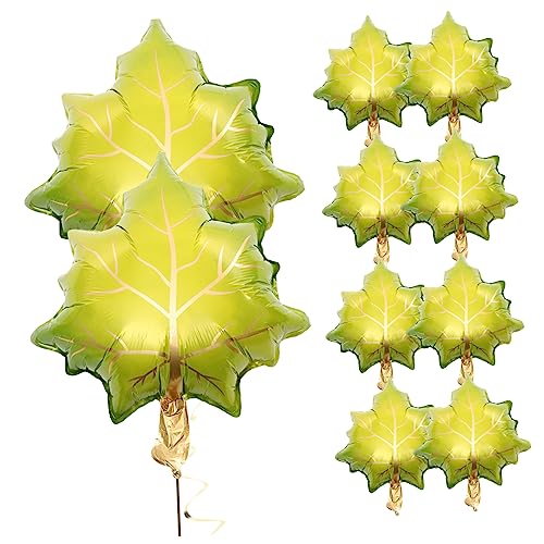 OFFIGAM 10 Stück Folienballons Form von Ahornblättern für Thanksgiving Folienballons für Herbstliche Dekorationen und Partys von OFFIGAM