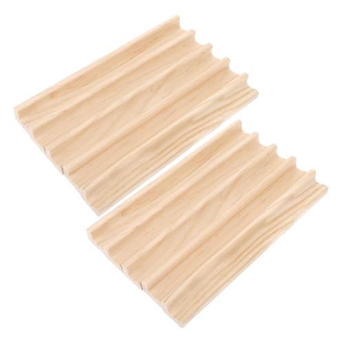 OFFIGAM 10 Stück Holzbuchstaben Ständer für DIY Holzhandwerk Natürliche Farbe Buchstabenbasis für und Lernen von OFFIGAM