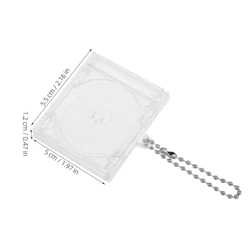 OFFIGAM 10 Stück Mini Cd Schlüsselanhänger Transparente Mini Cd Halter für Schmuck Rucksack Anhänger Vielseitig Einsetzbar für Musikliebhaber OFFIGAM 10 Stück Mini Cd Schlüsselanhänger Transparente Mini Cd Halter für Schmuck Rucksack Anhänger Vielseitig Einsetzbar für Musikliebhaber von OFFIGAM