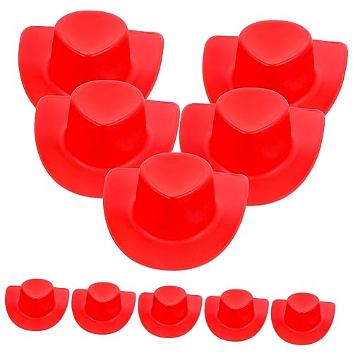 OFFIGAM 10 Stück Mini-Western-cowboyhut Mini-Craft-hüte Westliche Hüte Cowgirl-Hut Partyhut Kindermütze Miniatur-puppenhüte Miniaturhüte Entzückende Mini-hüte Zum Basteln Rot Plastik OFFIGAM 10 Stück Mini-Western-cowboyhut Mini-Craft-hüte Westliche Hüte Cowgirl-Hut Partyhut Kindermütze Miniatur-puppenhüte Miniaturhüte Entzückende Mini-hüte Zum Basteln Rot Plastik von OFFIGAM