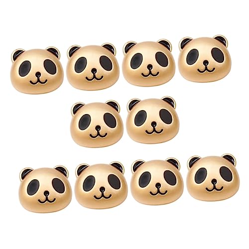 OFFIGAM 10 Stück Teiliges Panda Design Dekorative Loose Beads für Diy Haarschmuck Niedliche Tierperlen für Armbänder und Kreative Bastelprojekte von OFFIGAM
