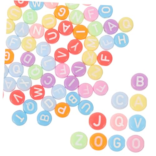 OFFIGAM 100 Stck Bunte Acryl Buchstabenperlen Auffädeln für Armbänder DIY Schmuckherstellung Kinderhandwerk Zubehör OFFIGAM 100 Stck Bunte Acryl Buchstabenperlen Auffädeln für Armbänder DIY Schmuckherstellung Kinderhandwerk Zubehör von OFFIGAM