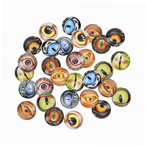 OFFIGAM 100 Stück Animal Eye Accessoires Kühlschrank-Patch- DIY-Patch- dekorativer Aufnäher Glaspatch-Verzierung Aufnäher mit Tieraugenmuster simulierter Cabochon k5 Glas von OFFIGAM