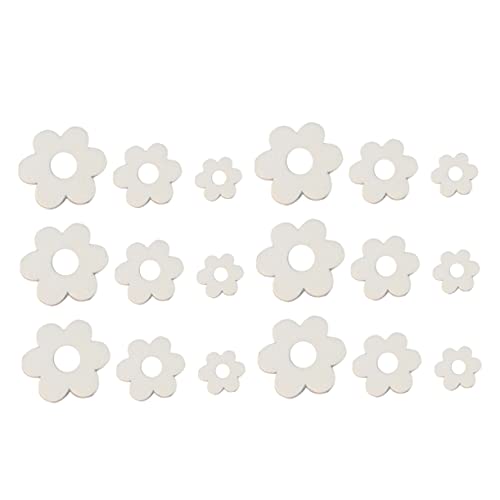 OFFIGAM 100 Stück DIY Holzblumen Patch und Bastelspielzeug für Graffiti Fantasie und Kreativität Robuste DIY Dekoration für Zuhause und Spielzimmer von OFFIGAM