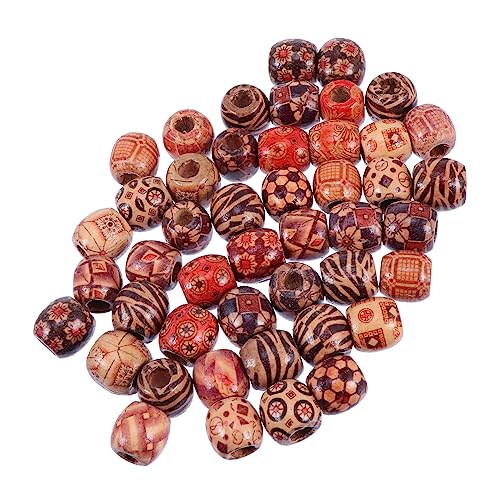 OFFIGAM 100 Stück Farbige Runde Holzperlen für DIY Schmuckherstellung Große Lochperlen Holz für Armbänder und Bastelprojekte ca Zufällige Designs OFFIGAM 100 Stück Farbige Runde Holzperlen für DIY Schmuckherstellung Große Lochperlen Holz für Armbänder und Bastelprojekte ca Zufällige Designs von OFFIGAM