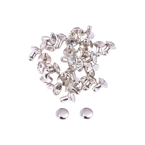 OFFIGAM 100 Stück Kleidung Machen Dekorationen Kristalle Aufnähen Juwelen Annähen Perlen Für Schmuckhersteller Edelsteine Strasssteine ​​aufnähen Bunter Diamantschmuck Weiß von OFFIGAM