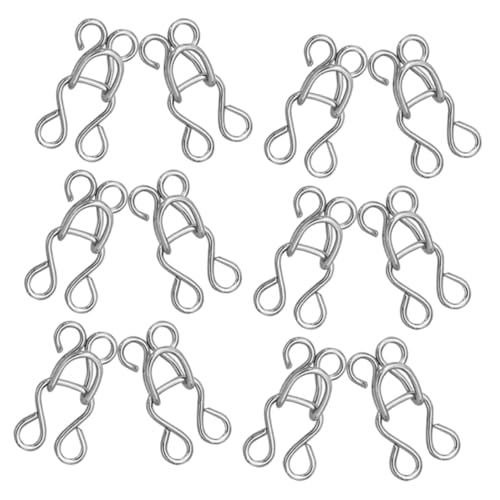 OFFIGAM 100 Stück Metall Haken und Augen Verschluss Unsichtbare Schnallen für Kleidung Röcke Unterwäsche Langlebige Nähhilfe Rostfrei und Farbecht für DIY Projekte und Bastelarbeiten von OFFIGAM