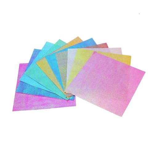 OFFIGAM 100 Stück Schillerndes Origami Papier Quadratisch Buntes Faltpapier für Diy Handwerk Bastelprojekte und Papierkran Farben OFFIGAM 100 Stück Schillerndes Origami Papier Quadratisch Buntes Faltpapier für Diy Handwerk Bastelprojekte und Papierkran Farben von OFFIGAM