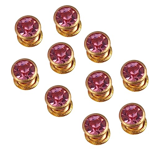OFFIGAM 100 Stück Schmuckkunstdesign Strass Diamanten Goldgesichtsedelsteine Juwelen annähen Farbige Diamantschmuck bunter Diamantschmuck Kleidung machen Dekorationen Rosa von OFFIGAM