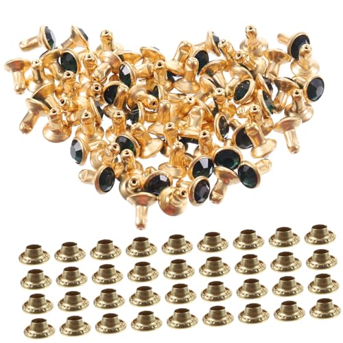 OFFIGAM 100 Stück bunter Diamantschmuck Kristalle aufnähen Edelsteine Juwelen annähen Diamanten Strass-Knöpfe Nähzubehör für Kleidung Schmuckkunstdesign Strass Kleidung machen Dekorationen von OFFIGAM