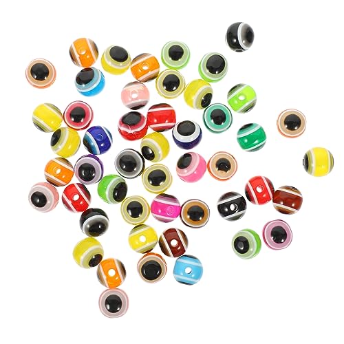 OFFIGAM 100Stücke Augen Perlen für DIY Schmuck Halskette Armband Basteln Kunsthandwerk Materialien für Projekte Lochdurchmesser von OFFIGAM