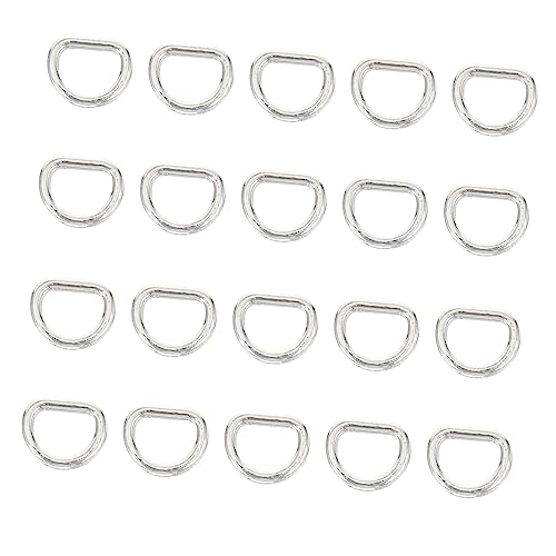 OFFIGAM 100Stücke DIY Mini D Ringe Knöpfe D Design Puppenkleidung und Zubehör Vielseitig Einsetzbar für Bastelprojekte für Anfänger und Profis von OFFIGAM