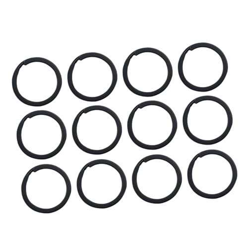 OFFIGAM 100Stücke Eisen Split Schlüsselringe Schwarzer Schlüsselring für DIY Projekte Langlebige Schlüsselanhänger Ringe für Autoschlüssel und Handwerksbedarf von OFFIGAM