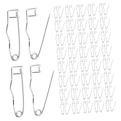OFFIGAM 100Stücke Gebogene Sicherheitsnadeln Metall Nähnadeln für DIY Projekte zum Befestigen von Stoffen Schmuck und Handwerk für Kreative Anwendungen von OFFIGAM