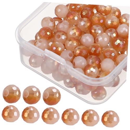 OFFIGAM 100Stücke Glasperlen Runde Farbige Abstandsperlen für DIY Schmuckherstellung für Armbänder und Hochwertige Verarbeitung Vielseitig Einsetzbar OFFIGAM 100Stücke Glasperlen Runde Farbige Abstandsperlen für DIY Schmuckherstellung für Armbänder und Hochwertige Verarbeitung Vielseitig Einsetzbar von OFFIGAM