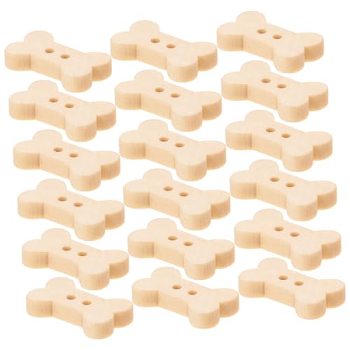 OFFIGAM 100Stücke Holzknöpfe Knochenform DIY Nähknöpfe für Kinderbekleidung Langlebige und Dekorative Knöpfe für Projekte und Handarbeiten OFFIGAM 100Stücke Holzknöpfe Knochenform DIY Nähknöpfe für Kinderbekleidung Langlebige und Dekorative Knöpfe für Projekte und Handarbeiten von OFFIGAM
