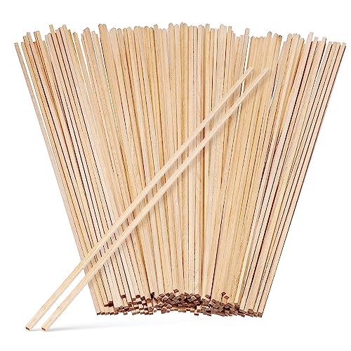 OFFIGAM 100Stücke Holzstäbe Unlackierte Quadratische Bastelstäbe DIY Holzmaterial für Kreative Projekte Vielseitig Einsetzbar für Handwerk und Dekoration von OFFIGAM