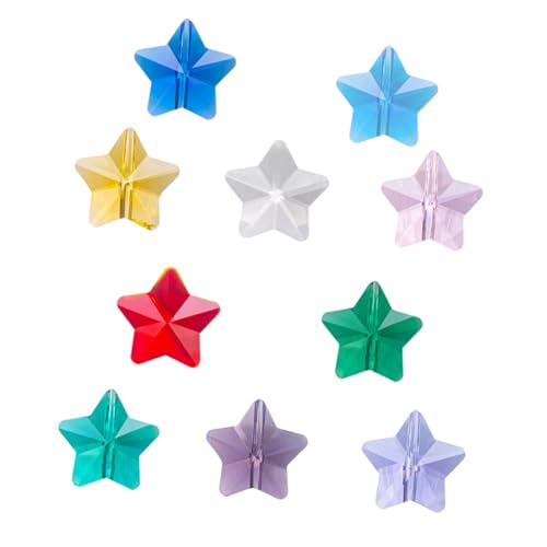 OFFIGAM 100Stücke Kristallsternperlen Farben Glasperlen für DIY Schmuckherstellung Halskette und Bastelzubehör für Armbänder und Dekoration OFFIGAM 100Stücke Kristallsternperlen Farben Glasperlen für DIY Schmuckherstellung Halskette und Bastelzubehör für Armbänder und Dekoration von OFFIGAM