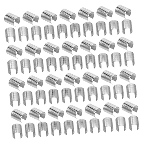 OFFIGAM 100Stücke Lederseil Clips für Schmuck DIY Zylindrische Befestigungen für Kabel Metallseilschnalle für Bastelprojekte und Reparaturen von OFFIGAM