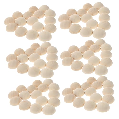 OFFIGAM 100Stücke Natürliche Halbe Holzperlen für DIY Projekte Unvollendete Holzperlen für Schmuck und Bastelbedarf Langlebiges Bastelmaterial OFFIGAM 100Stücke Natürliche Halbe Holzperlen für DIY Projekte Unvollendete Holzperlen für Schmuck und Bastelbedarf Langlebiges Bastelmaterial von OFFIGAM